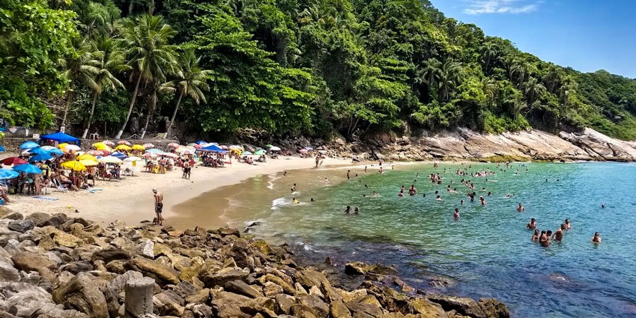 Foto da Praia do Éden Guarujá - Naturam