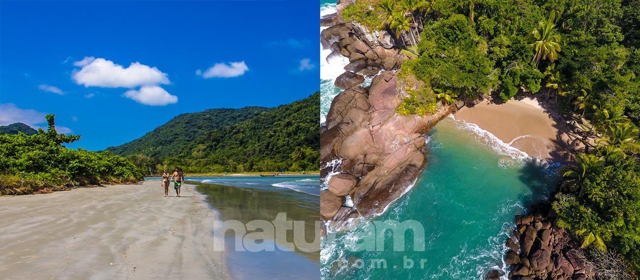 Fotos de duas praias com um lindo visual, tiradas na baixa temporada.